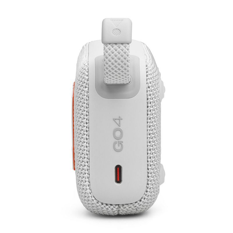 slide 3 of 8, JBL Go4 Portable Bluetooth Waterproof Speaker - White: USB-C, IP67, Rechargeable, 1 ct