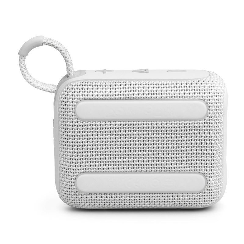 slide 6 of 8, JBL Go4 Portable Bluetooth Waterproof Speaker - White: USB-C, IP67, Rechargeable, 1 ct