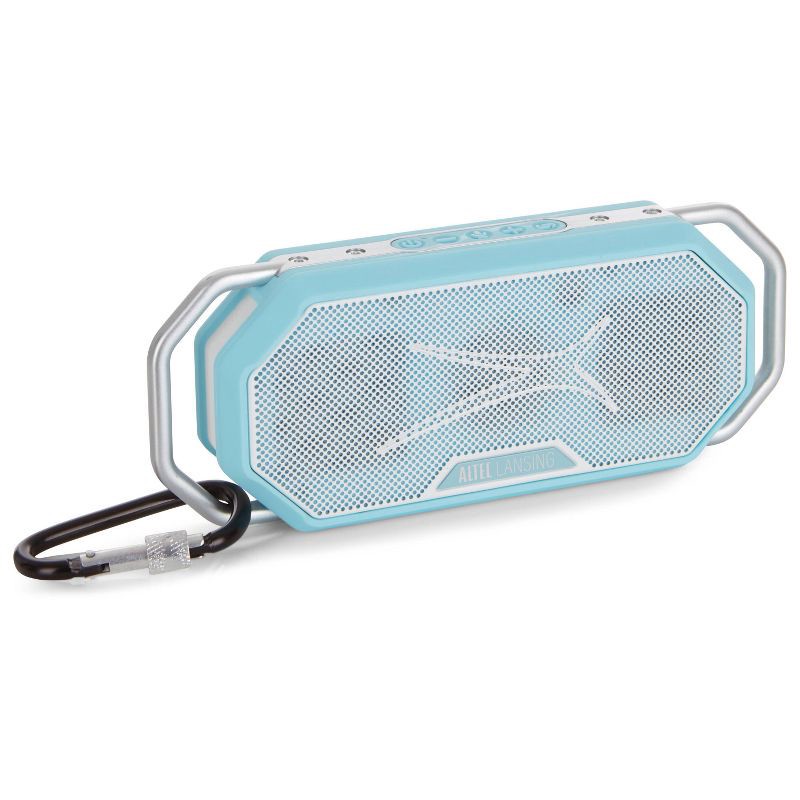 slide 3 of 15, Altec Lansing HydraWave Bluetooth Waterproof Speaker - Aqua Blue, 1 ct