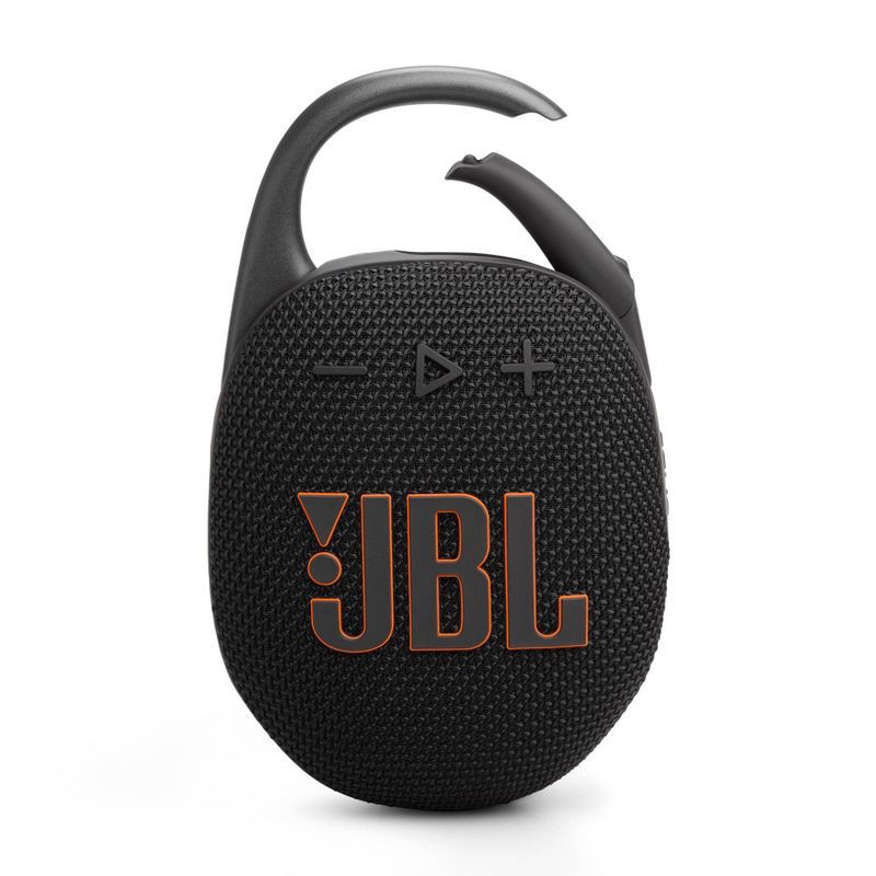 slide 2 of 7, JBL Clip 5 Portable Bluetooth Waterproof Speaker - Black: USB-C Connection, IP67 Rating, 1 ct