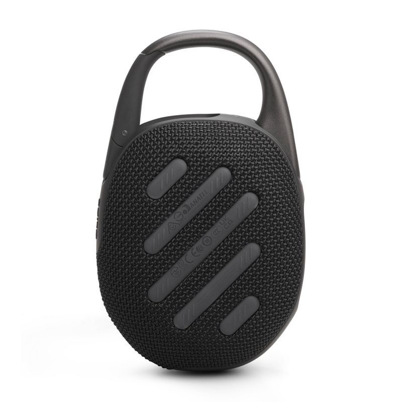 slide 3 of 7, JBL Clip 5 Portable Bluetooth Waterproof Speaker - Black: USB-C Connection, IP67 Rating, 1 ct