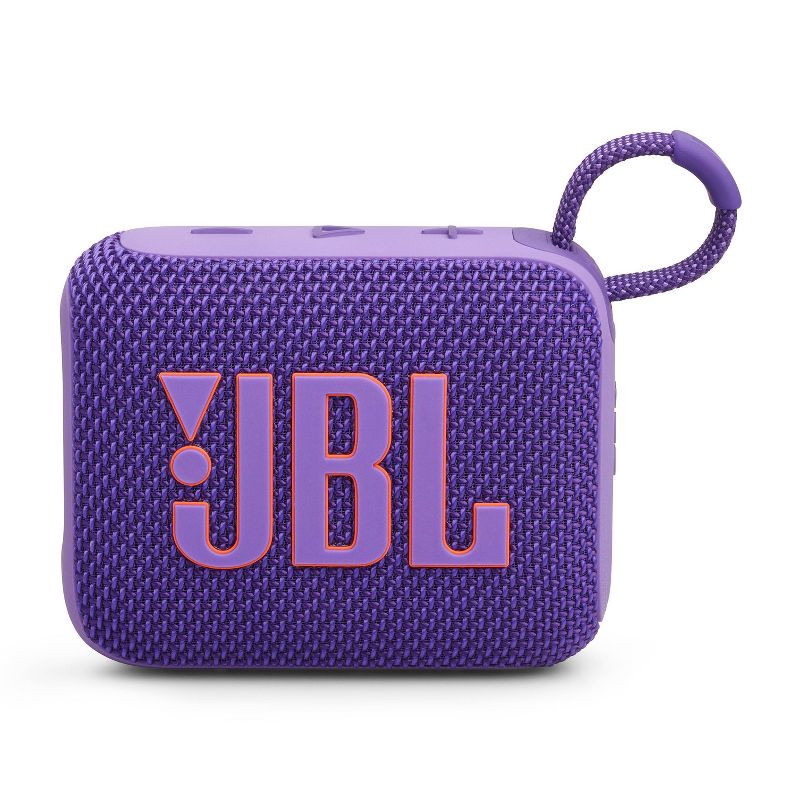 slide 2 of 8, JBL Go4 Portable Bluetooth Waterproof Speaker - Purple: Wireless Outdoor USB-C Rechargeable, 1 ct