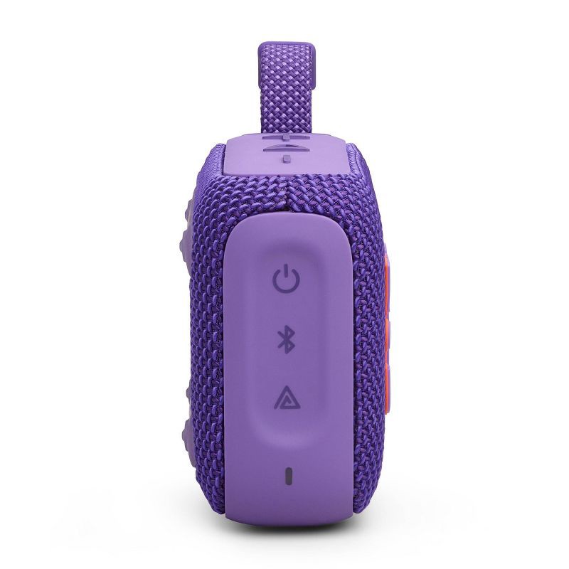 slide 4 of 8, JBL Go4 Portable Bluetooth Waterproof Speaker - Purple: Wireless Outdoor USB-C Rechargeable, 1 ct