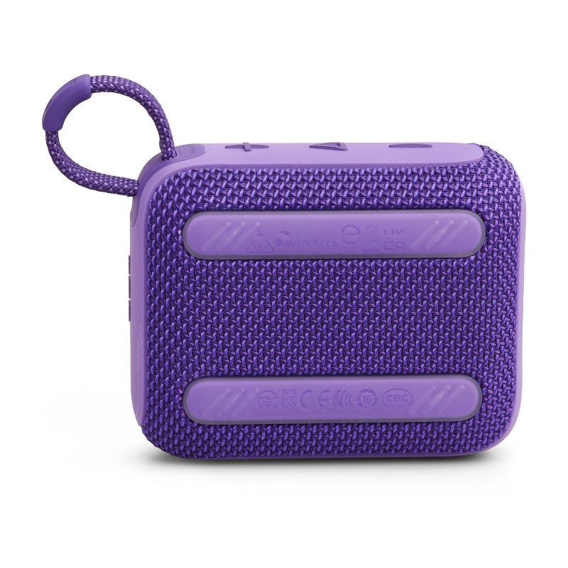 slide 6 of 8, JBL Go4 Portable Bluetooth Waterproof Speaker - Purple: Wireless Outdoor USB-C Rechargeable, 1 ct