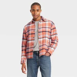 Men's Heavyweight Flannel Long Sleeve Button-Down Shirt - Goodfellow & Co™ Red S