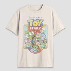 Men's Disney Toy Story Short Sleeve Graphic T-Shirt - Light Beige S