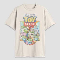 Men's Disney Toy Story Short Sleeve Graphic T-Shirt - Light Beige XL