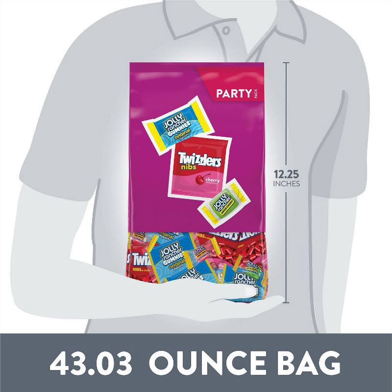 slide 7 of 7, Jolly Rancher and Twizzlers Assorted Fruit Flavored Party Bag Candy - 43.03oz, 43.03 oz