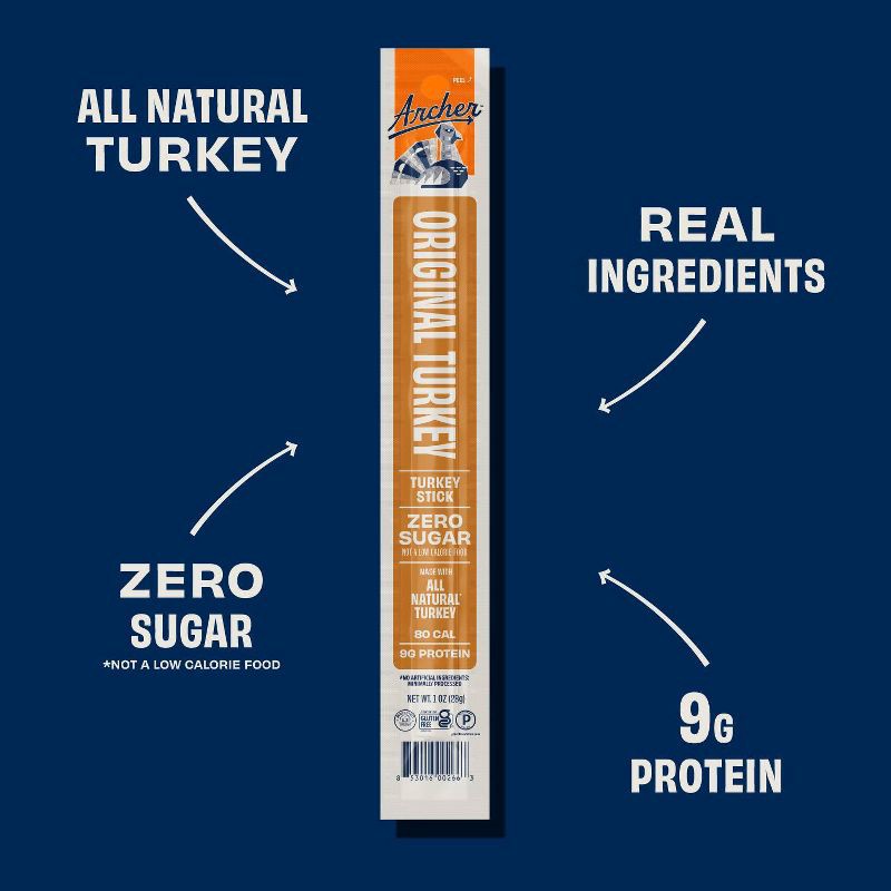 slide 3 of 7, Archer Jerky Archer Original Turkey Stick - 1oz, 1 oz