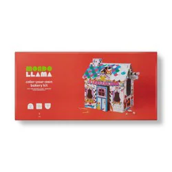 Christmas Craft Color-Your-Own Bakery Fort - Mondo Llama™: DIY Art Kit, Cardboard Panels, Ages 6+, 40.5" H x 47.3" D x 55.5" W