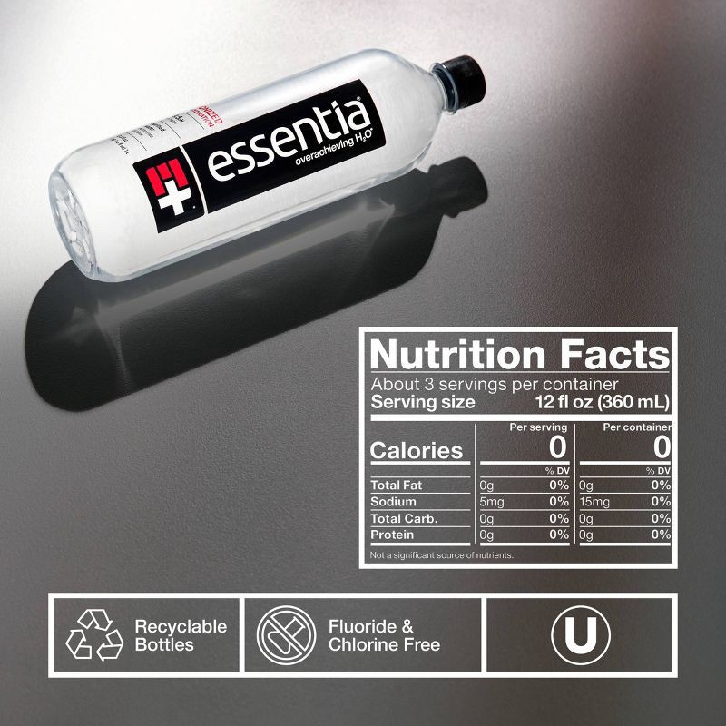 slide 5 of 8, Essentia Purified Water - 6pk/1L Bottles, 6 ct; 1 liter