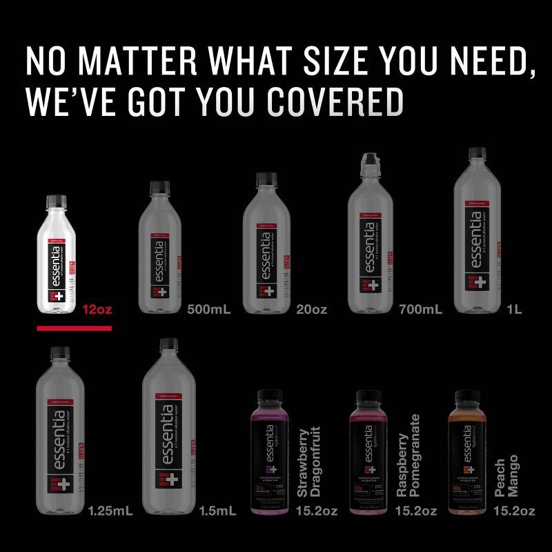 slide 7 of 8, Essentia Ionized Alkaline Water Bottles - 12pk/12 fl oz, 12 ct; 12 fl oz