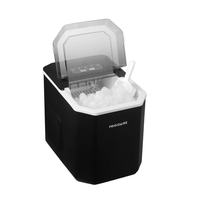 slide 3 of 7, Frigidaire 26lb Compact Ice Maker - Black: Portable Countertop Ice Machine, Bullet Ice, 26lb Daily Production, 26 lb, 26 lb