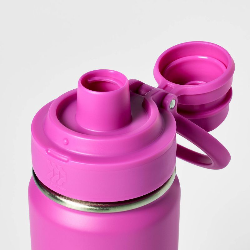 slide 3 of 3, 24oz Stainless Steel Vacuum Insulated Water Bottle Fuchsia - All In Motion™: Portable Drinkware, 24 oz