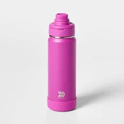 24oz Stainless Steel Vacuum Insulated Water Bottle Fuchsia - All In Motion™: Portable Drinkware