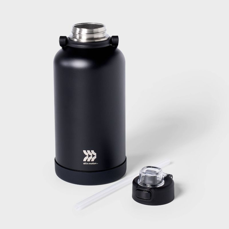 slide 2 of 3, 64oz Stainless Steel Vacuum Insulated Water Bottle Black - All In Motion™: Portable Drinkware, 64 oz