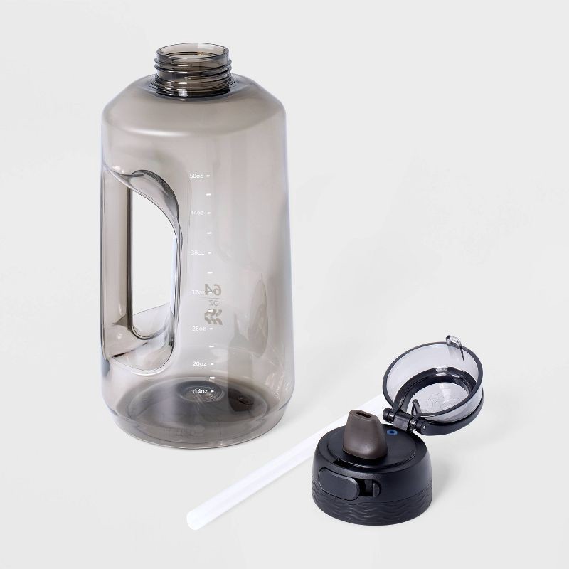 slide 2 of 3, 64oz Tritan Beverage Plastic Water Bottle Black - All In Motion™: BPA-Free Portable Drinkware, 64 oz