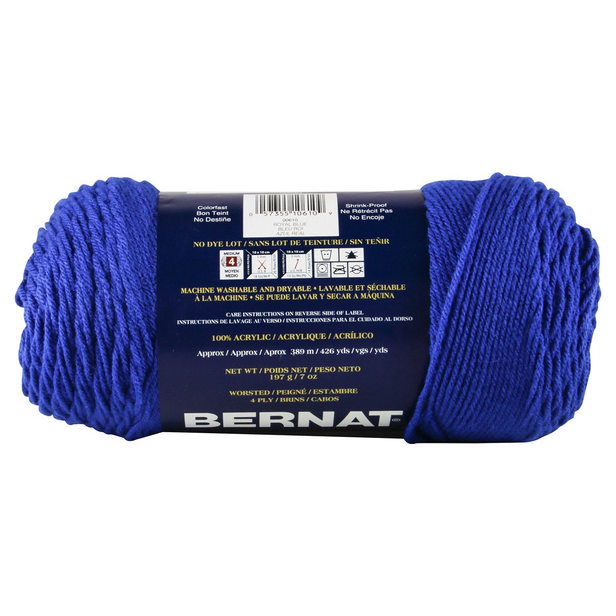 slide 2 of 3, Bernat Super Value Yarn - Royal Blue, 1 ct