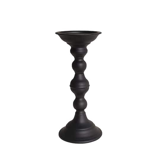 slide 1 of 3, 9.45" Black Metal Candle Holder By Ashland, 4.53 in x 4.53 in x 9.45 in