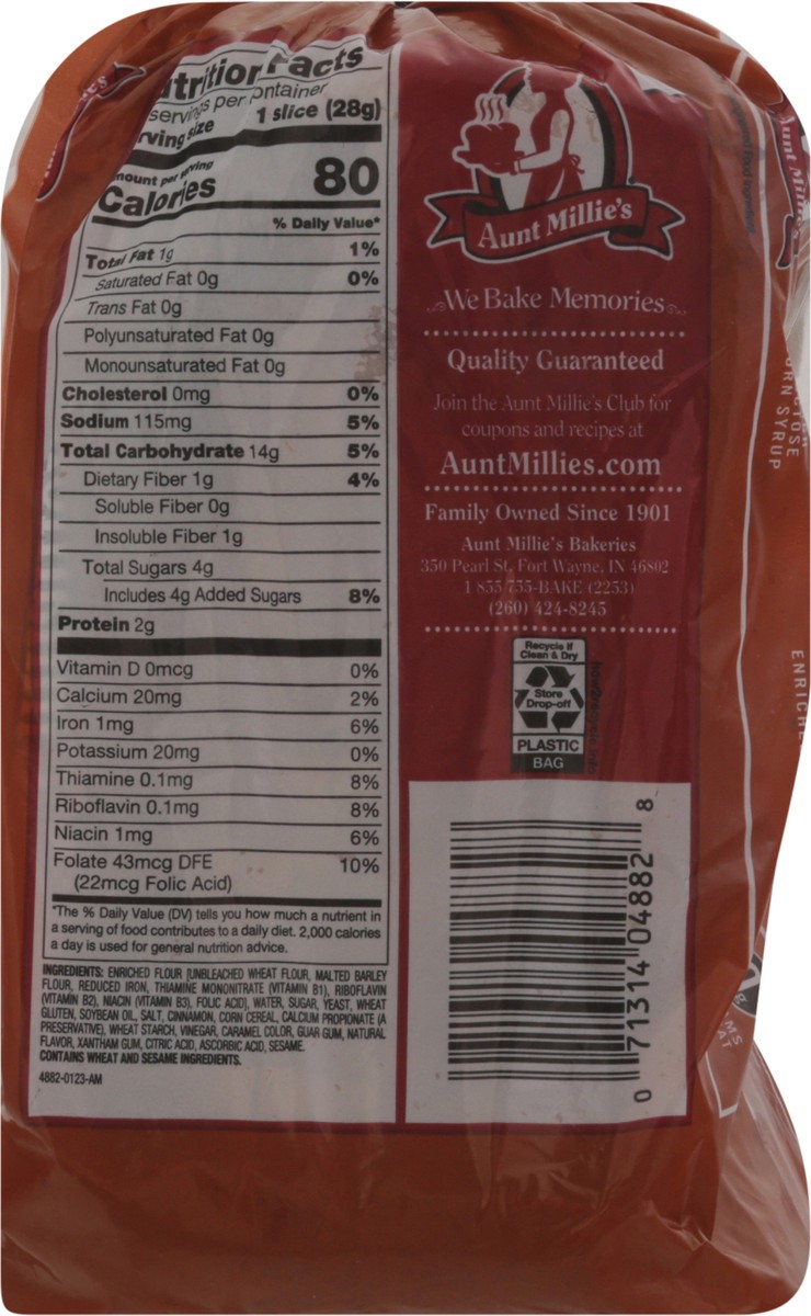 slide 8 of 13, Aunt Millie's Cinnamon Swirl Bread 16 oz, 16 oz