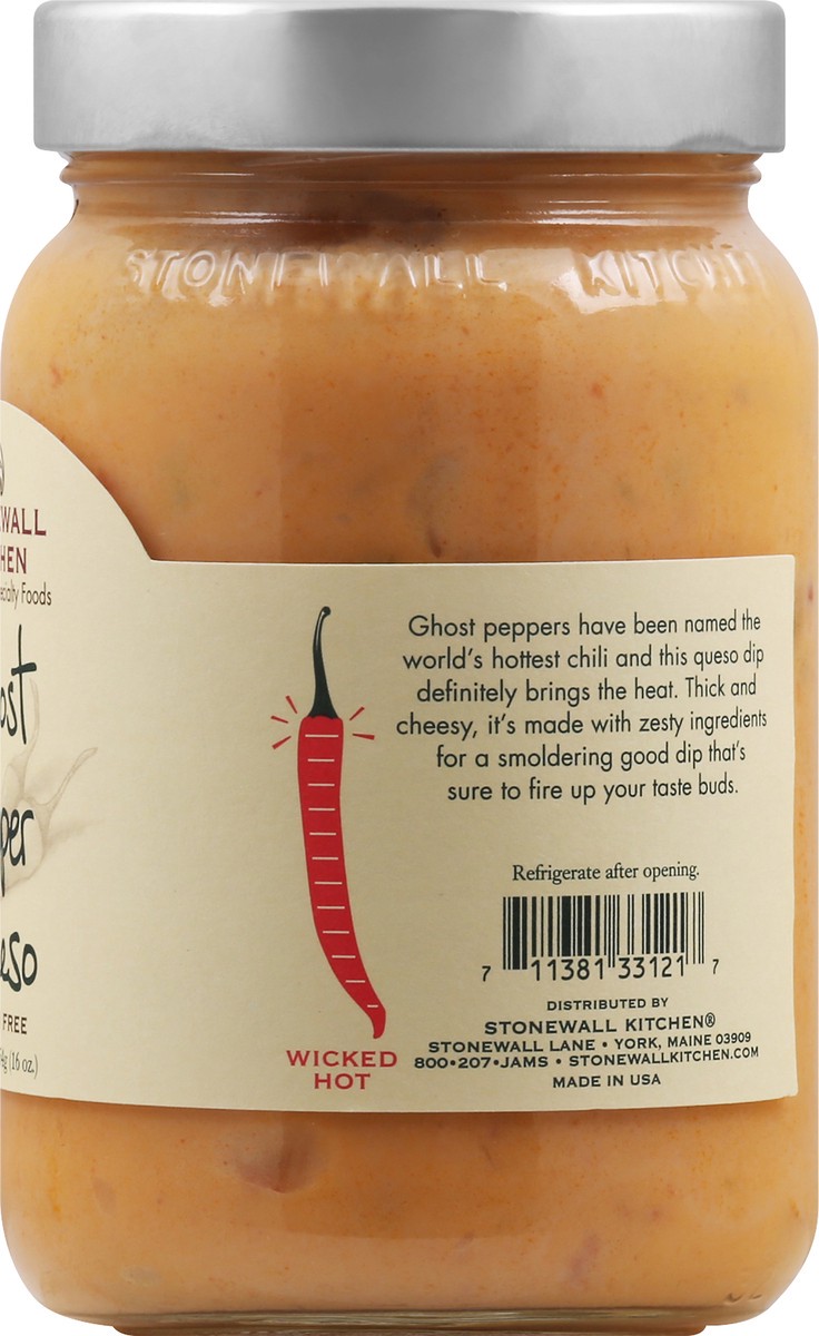 slide 11 of 12, Stonewall Kitchen Wicked Hot Ghost Pepper Queso 454 g, 454 g