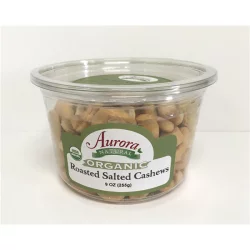 Aurora Natural Organic Roasted Salted Cashews 9 oz
