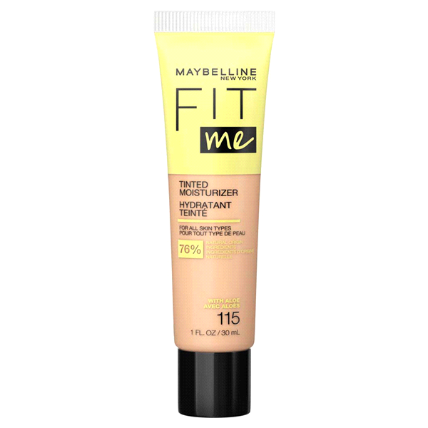 slide 1 of 1, Maybelline Fit Me Tinted Moisturizer, Natural Coverage, Face Makeup, 115, 1 oz