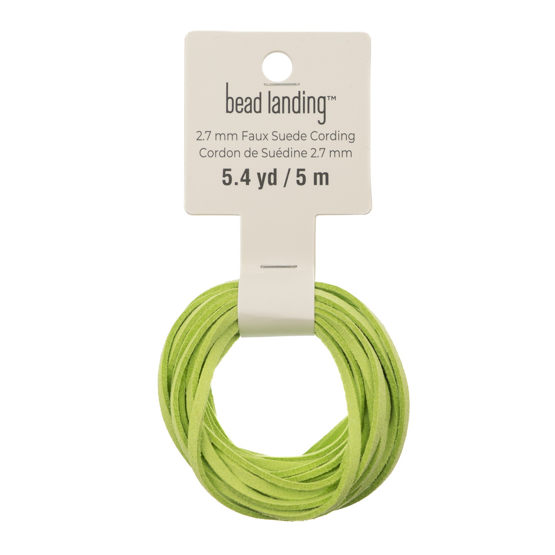 slide 2 of 3, 2.7mm Faux Suede Cording Bead Landing, 2.7mm