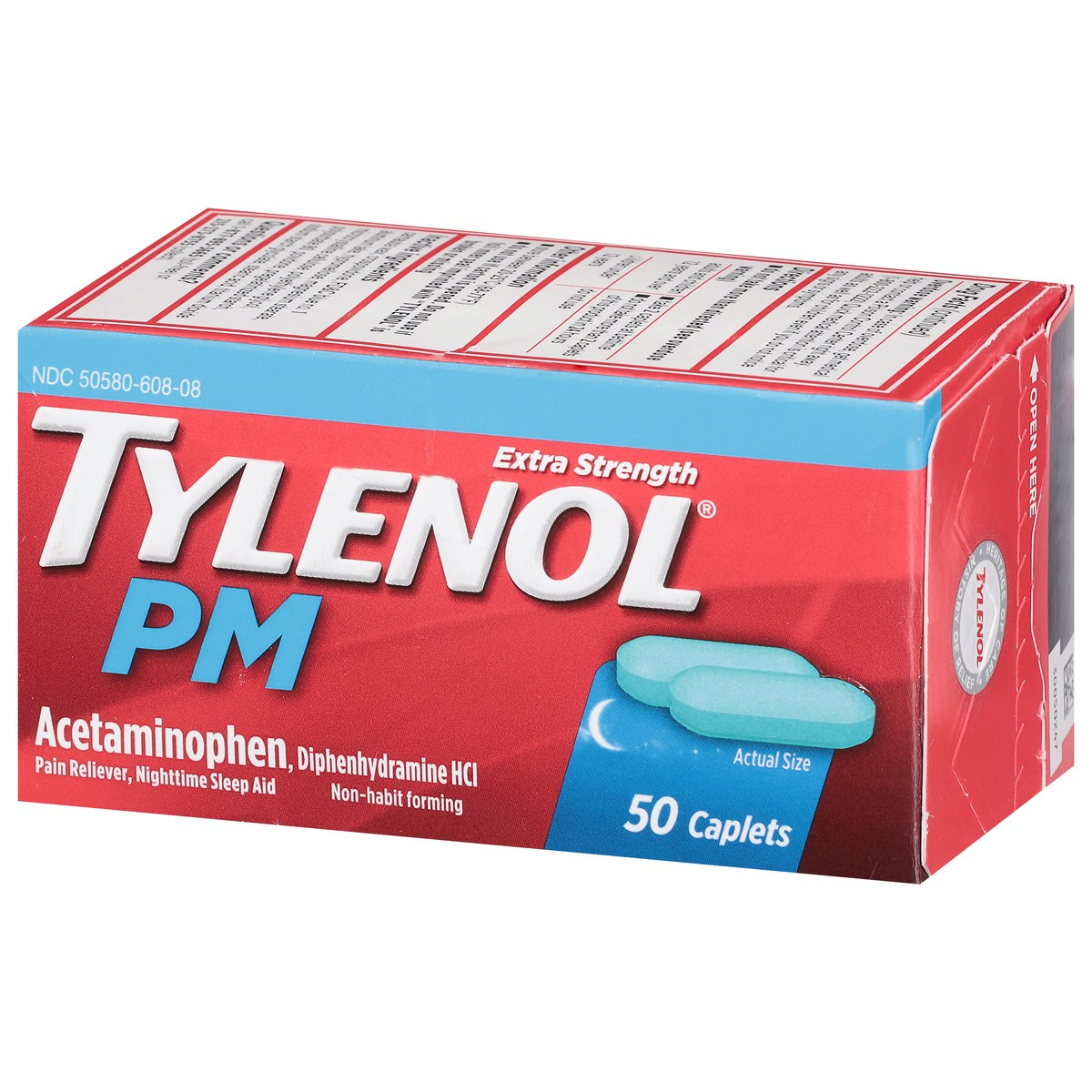 slide 3 of 9, Tylenol PM Extra Strength Caplets, 50 ct, 50 ct