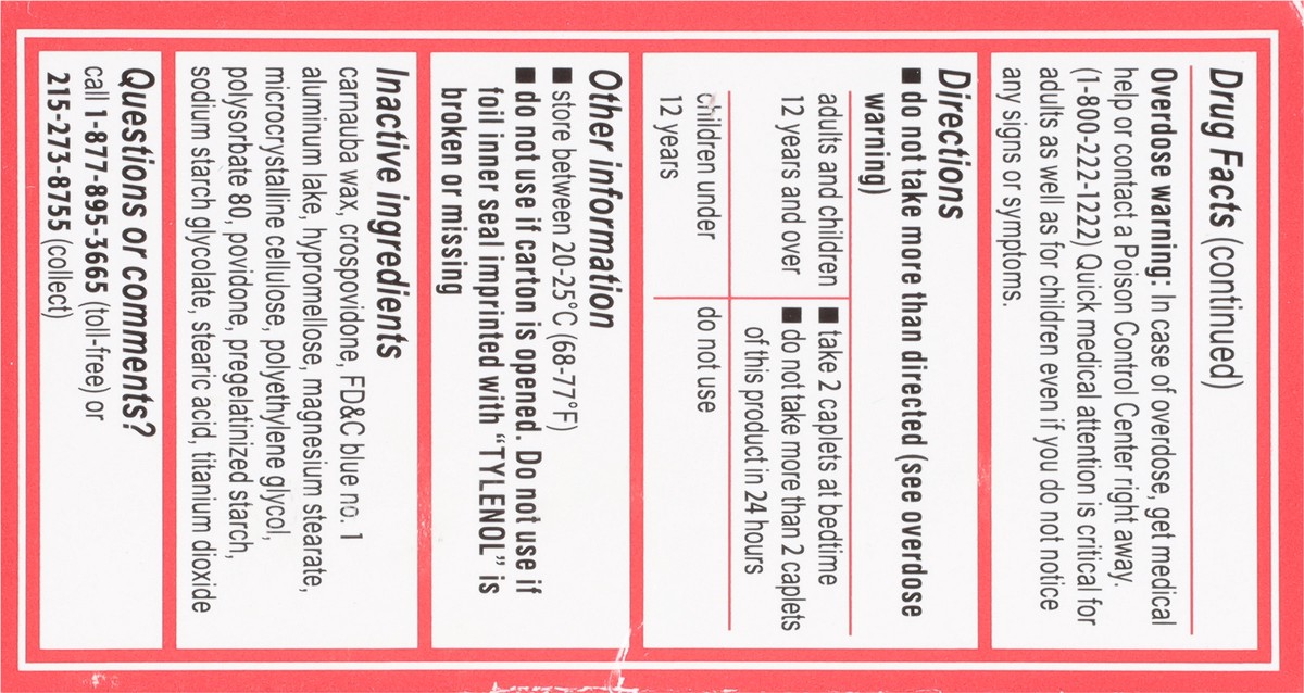 slide 8 of 9, Tylenol PM Extra Strength Caplets, 50 ct, 50 ct