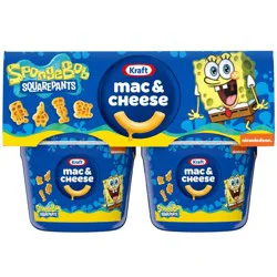 Kraft Spongebob Shapes Mac and Cheese Microwaveable Cups - 7.6oz/4ct
