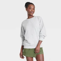 Women's Leisure Studio Oversized Pullover Sweatshirt - Universal Thread™ Heather Gray M