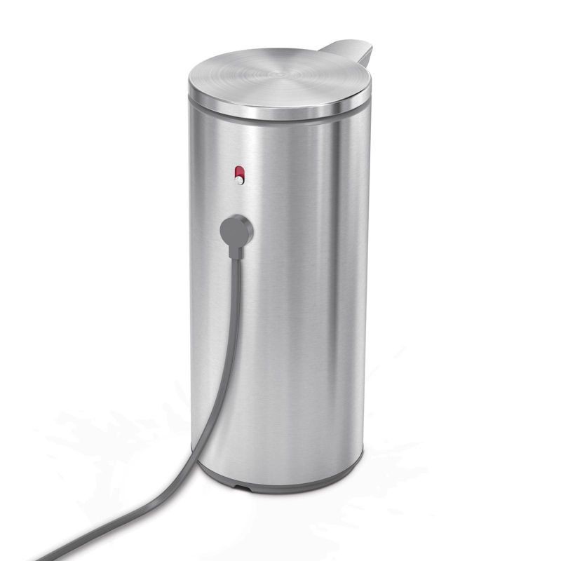slide 3 of 6, simplehuman 9oz Automatic Sensor Pump - Touchless Soap Dispenser - Stainless Steel: Compatible with Gel & Dish Soaps, Spot Clean, 9 oz