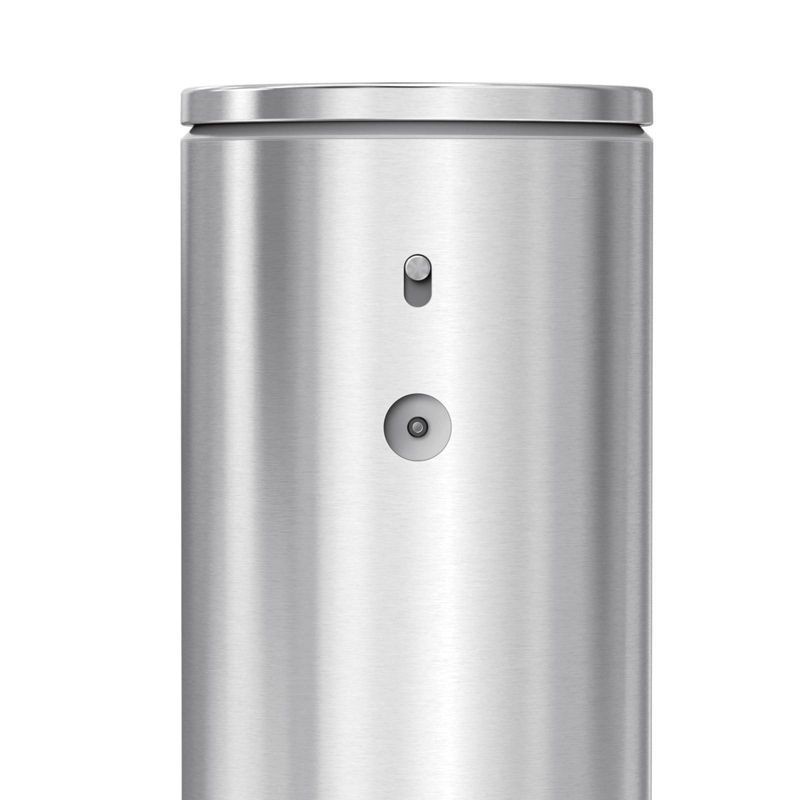 slide 5 of 6, simplehuman 9oz Automatic Sensor Pump - Touchless Soap Dispenser - Stainless Steel: Compatible with Gel & Dish Soaps, Spot Clean, 9 oz