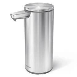 simplehuman 9oz Automatic Sensor Pump - Touchless Soap Dispenser - Stainless Steel: Compatible with Gel & Dish Soaps, Spot Clean
