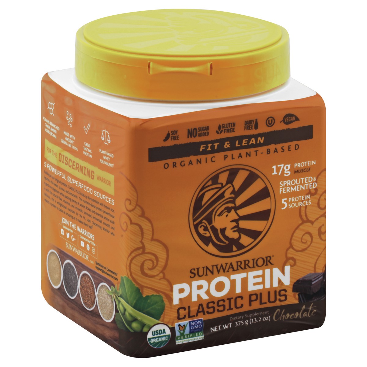 slide 1 of 4, SUNWARRIOR Protein 13.2 oz, 13.2 oz