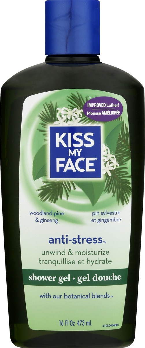 slide 5 of 12, Kiss My Face Anti-Stress Woodland Pine & Ginseng Shower Gel 16 oz, 16 oz