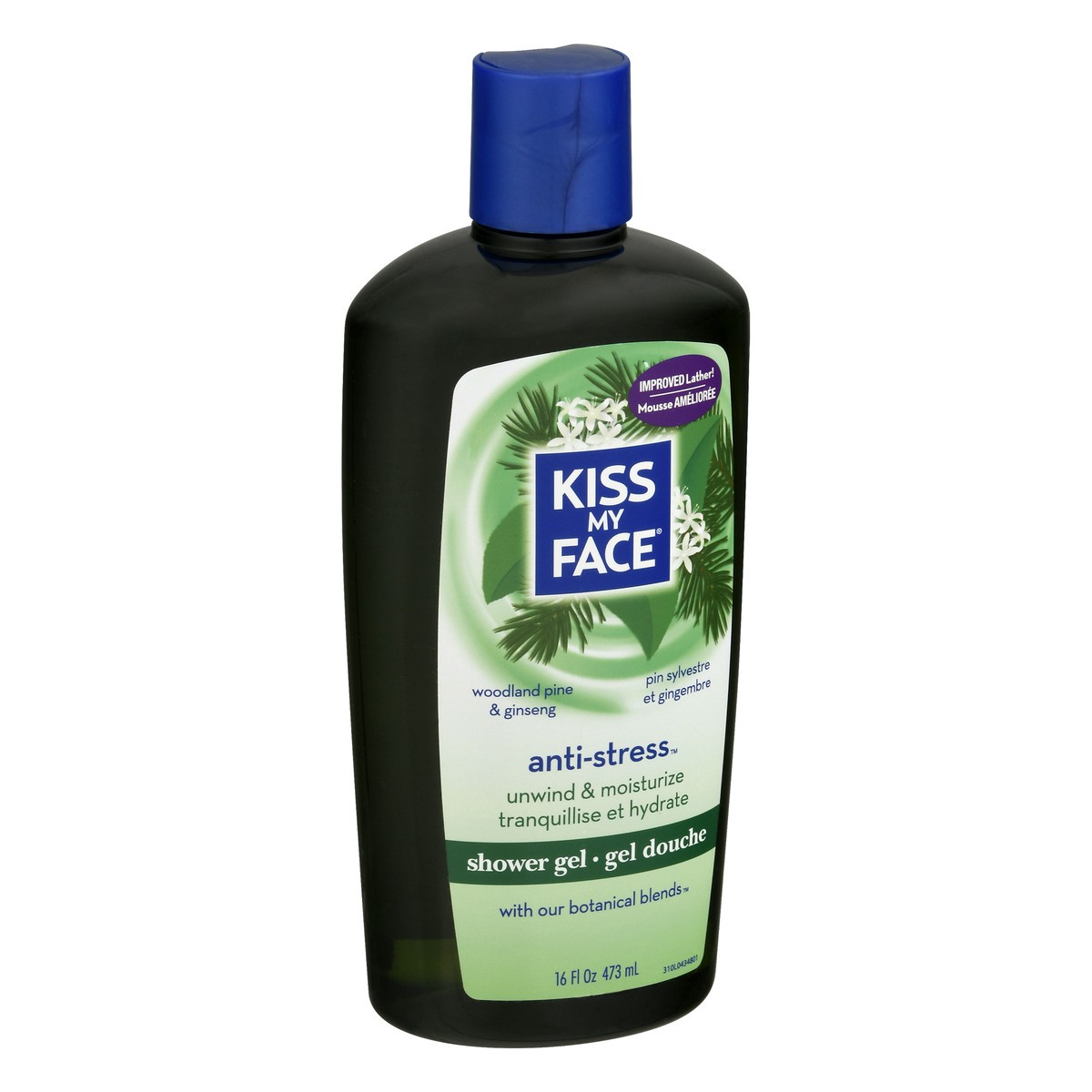 slide 2 of 12, Kiss My Face Anti-Stress Woodland Pine & Ginseng Shower Gel 16 oz, 16 oz