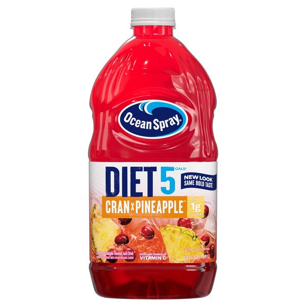 slide 1 of 1, Ocean Spray Diet Cranberry Pineapple Juice - 64 oz, 64 oz