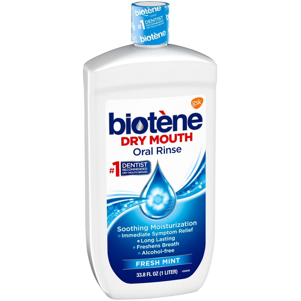 slide 2 of 3, Biotène Biotene Fresh Mint Dry Mouth Oral Rinse - 33.8 fl oz, 33.8 fl oz