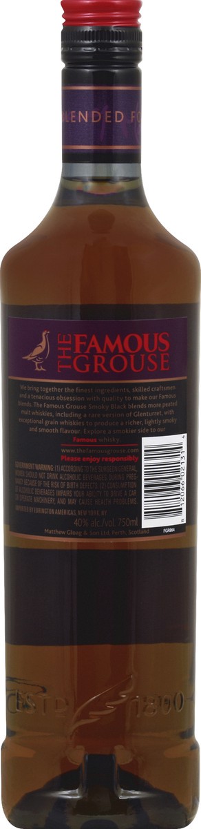 slide 3 of 6, The Famous Grouse Famous Grouse Smoky Black Whiskey, 750 ml