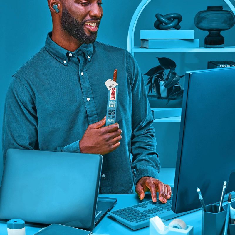 slide 4 of 9, Chomps Snack Sticks Chomps Sea Salt Beef Stick - 1.15oz, 1.15 oz