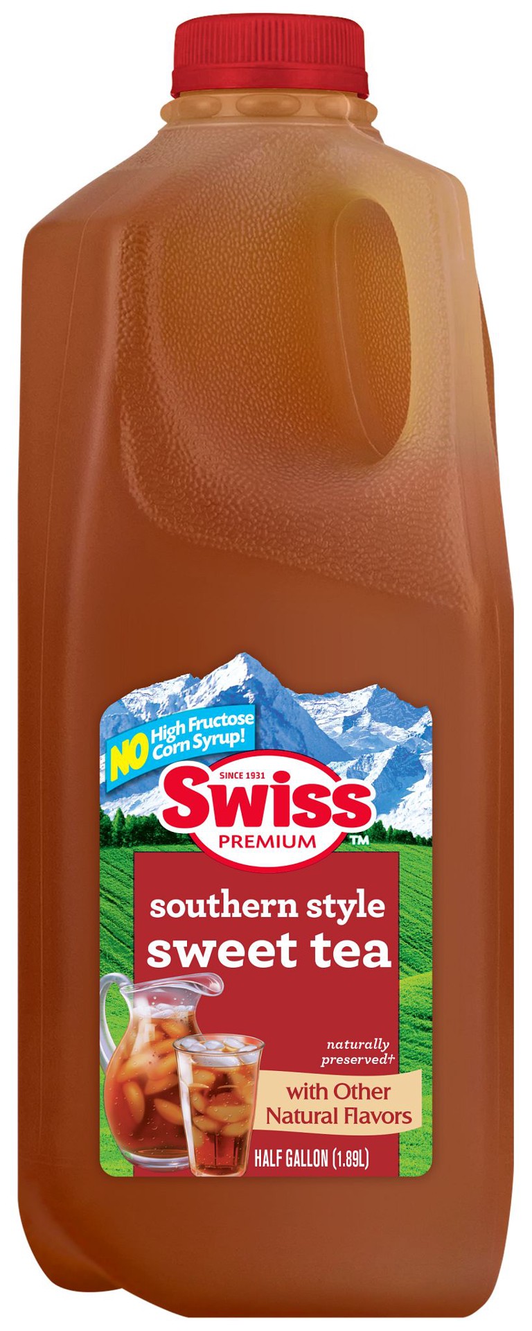 slide 1 of 4, Swiss Premium Sweet Tea Southern Style - Half Gallon Plastic Jug - 1/2 gal, 2 qt