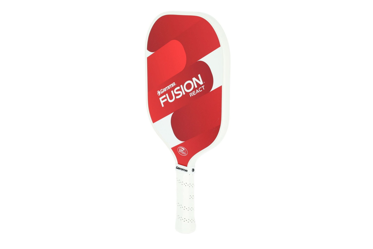 slide 5 of 5, GAMMA Fusion React Pickleball Paddle, Extra-Wide Composite Fiberglass Surface Boosts Hit Potential for Beginners, USAPA Approved, Lasting Performance, Unbeatable Value, 1 ct
