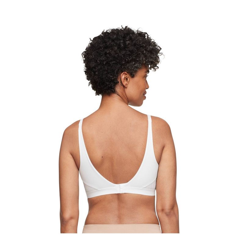 slide 2 of 3, Simply Perfect by Warner's Women's Supersoft Wireless Lift Back-Smoothing T-Shirt Bra RN1191T - White 34D: Medium Support, Adjustable Straps, 1 ct