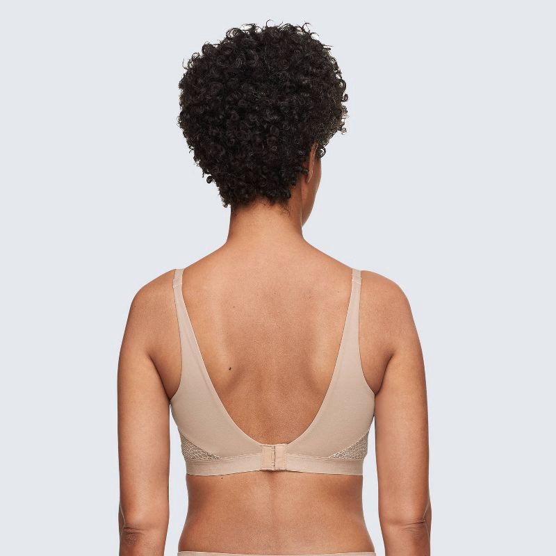 slide 3 of 6, Simply Perfect by Warner's Women's Supersoft Wireless Lift Back-Smoothing T-Shirt Bra RN1191T - Almond 38D: Medium Support, Adjustable Straps, 1 ct