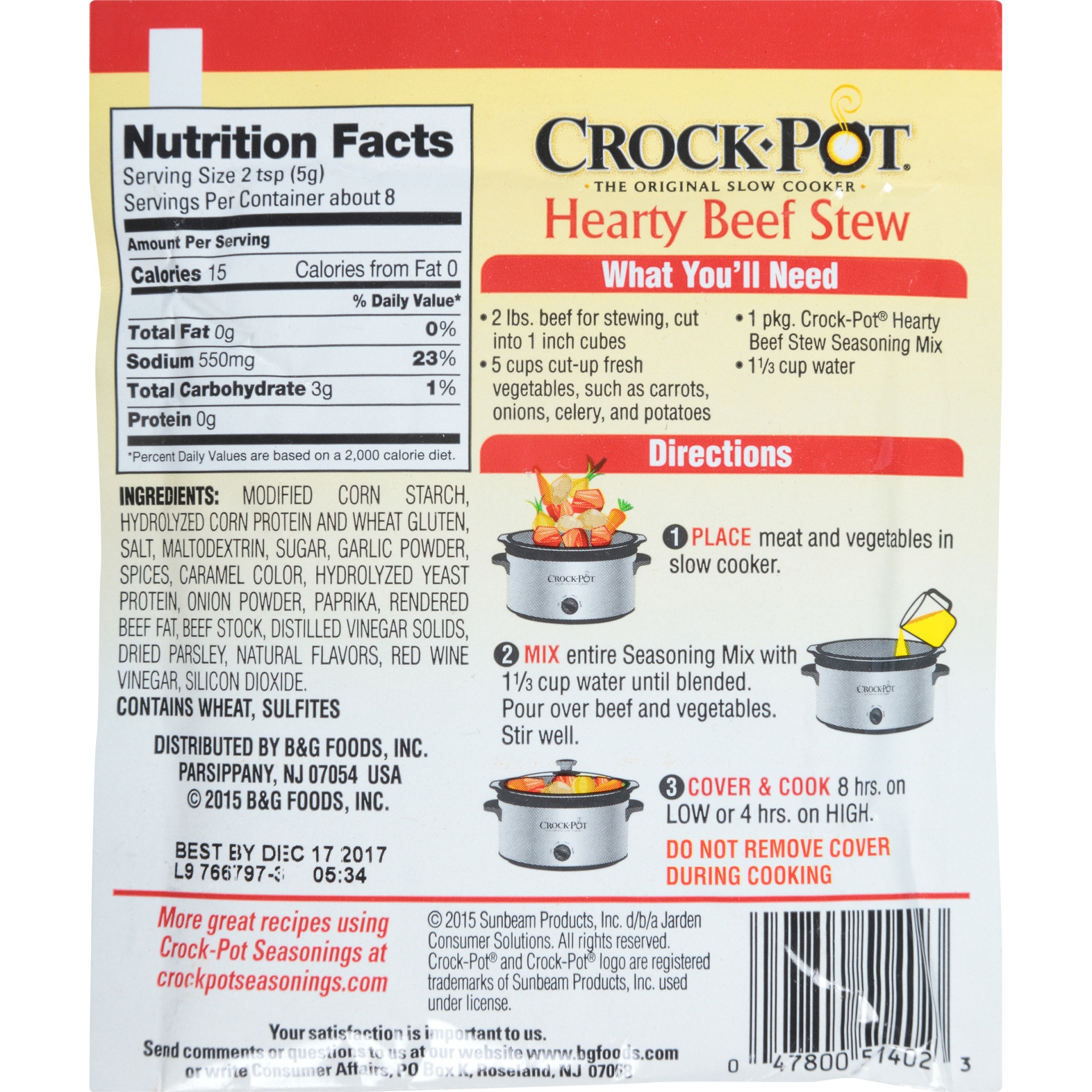 slide 4 of 6, Crock-Pot Hearty Beef Stew Seasoning Mix, 1.5 oz