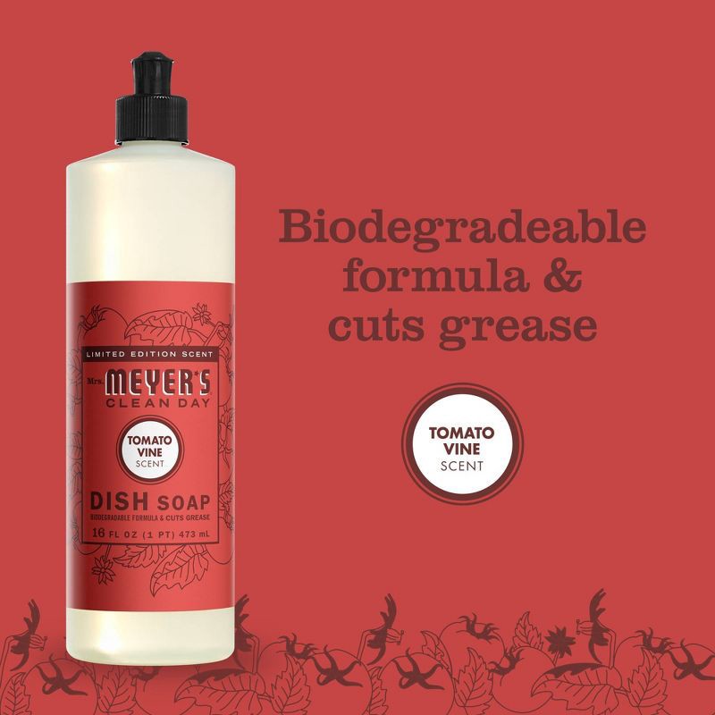 slide 5 of 8, Mrs. Meyer's Clean Day Tomato Vine Dish Soap - 16 fl oz, 16 fl oz
