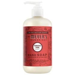 Mrs. Meyer's Clean Day Tomato Vine Hand Soap - 12.5 fl oz: Liquid, Pump Bottle, With Aloe, Paraben-Free