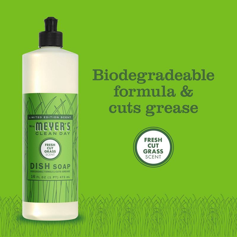 slide 6 of 8, Mrs. Meyer's Clean Day Fresh Cut Grass Dish Soap - 16 fl oz, 16 fl oz